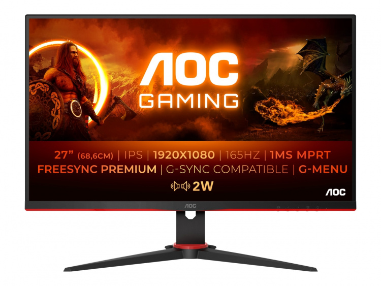 AOC Gaming 27G2SPAE/BK 27 1920 x 1080 (Full HD) VGA (HD-15) HDMI DisplayPort 165Hz