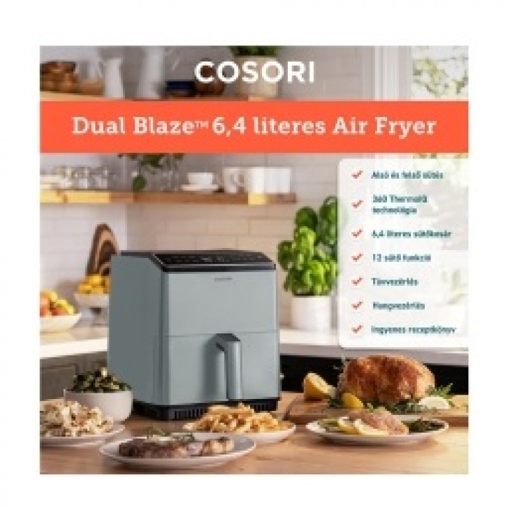 Cosori Dual Blaze CAF-P583S-AEUR Airfryer 1.7kW Light Grey
