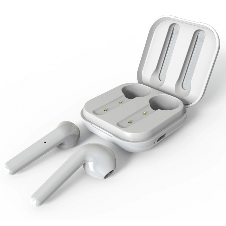 Puro Bluetooth Slim Pod hörlurar med laddstation, Vit Puro Bluetooth Slim Pod hörlurar med laddstation, Vit