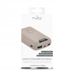Puro Power Bank 10 000mAh Display USB-A+USB-C 15W, Rosa
