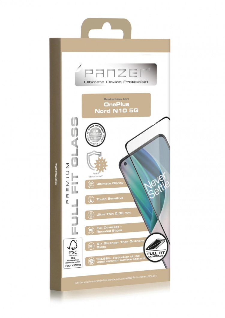 panzer OnePlus Nord N10 5G, Full-fit Glass, Black