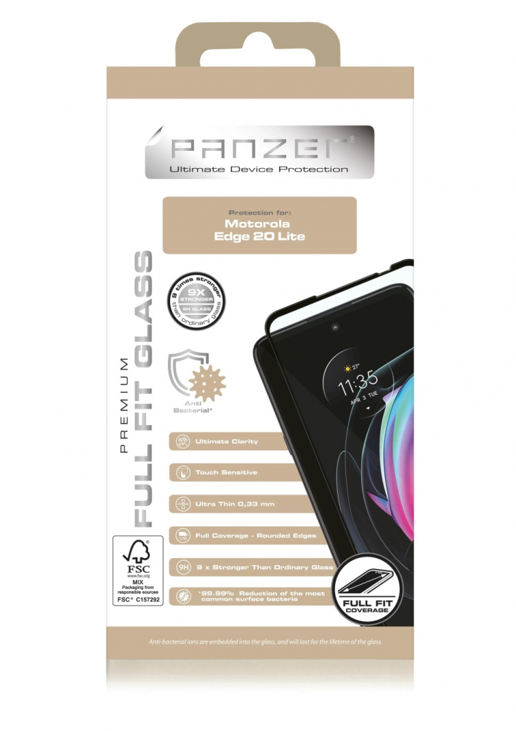 panzer Motorola Edge 20 Lite Full-Fit Glass Black