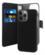 Puro iPhone 13 Pro EcoLeather Wallet Detach. black Puro iPhone 13 Pro EcoLeather Wallet Detach. black