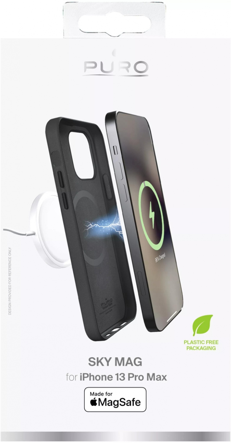 Puro iPhone 13 Pro Max SKYMAG Cover Leather Look, Black