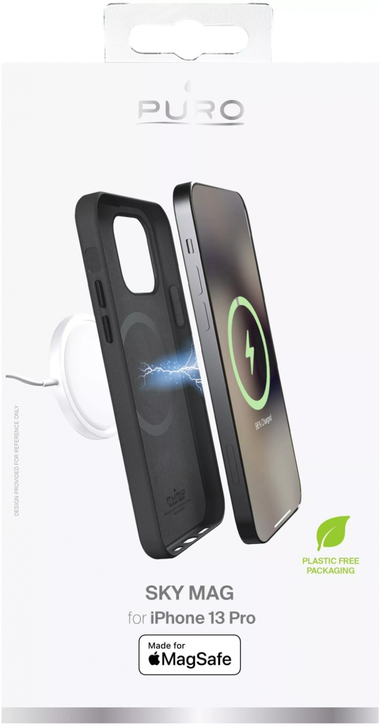 Puro iPhone 13 Pro SKYMAG Cover Leather Look, Black