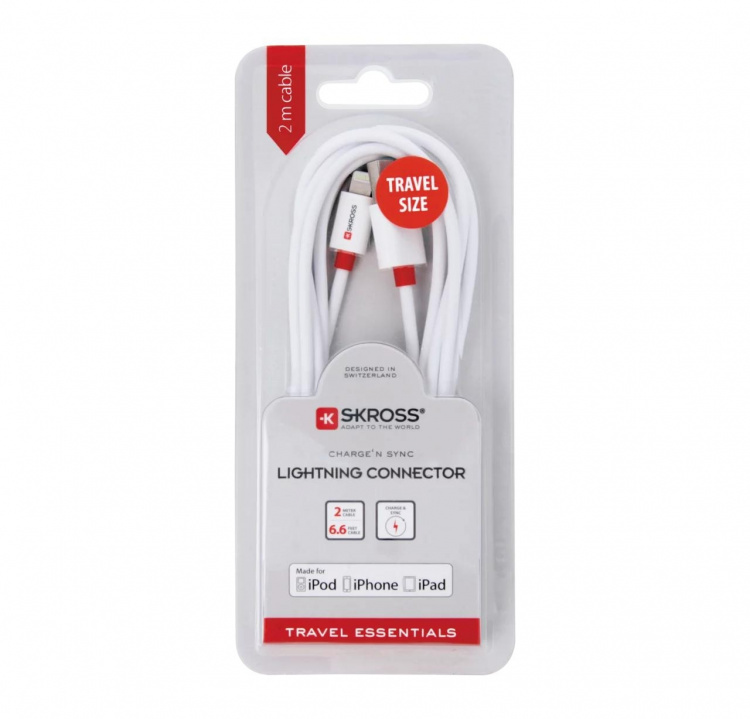 SKROSS Charge\'n Sync Lightning Connector, Travel Size, 2m
