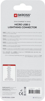 SKROSS Sync/Charge 2in1 MicroUSB & Lightning Connector