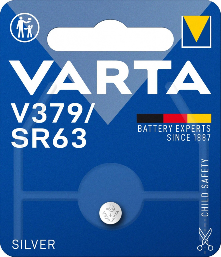 Varta V379/SR63 Silver Coin 1 Pack