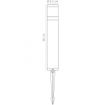 LightsOn Polly Pollare 38cm 350lm 3000K 5W Antracit