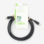 Nedis Satellite & Antenna Cable | F Male | F Male | Nickel Plated | 75 Ohm | Double Shielded | 1.50 m | Round | PVC | Black | Label