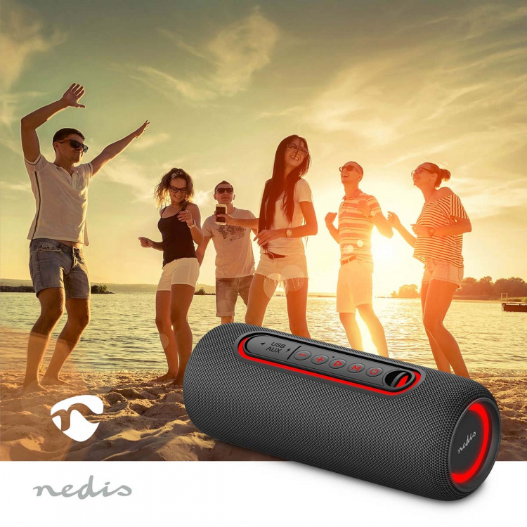Nedis Bluetooth® Speaker | Battery 1 operating time standard usage: 240 min | Handheld Design | 30 W | Stereo | Built-in microphone | X5 | Linkable | Black