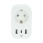 Nedis SmartLife Smart Plug | IP21 | Power meter | 3680 W | Type F (CEE 7/7) / 1x USB-C™ / 2x USB | 0 - 55 °C | Android™ / IOS | White | 1 pcs Nedis SmartLife Smart Plug | IP21 | Power meter | 3680 W | Type F (CEE 7/7) / 1x USB-C™ / 2x USB | 0 - 55 °C | Android™ / IOS | White | 1 pcs