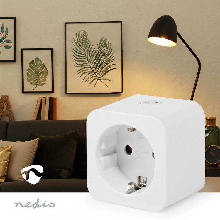 Nedis SmartLife Smart Plug | IP21 | Power meter | 3680 W | Hybrid (CEE 7/7) | 0 - 55 °C | Android™ / IOS | White | 1 pcs