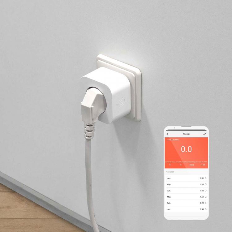 Nedis SmartLife Smart Plug | IP21 | Power meter | 3680 W | Hybrid (CEE 7/7) | 0 - 55 °C | Android™ / IOS | White | 1 pcs