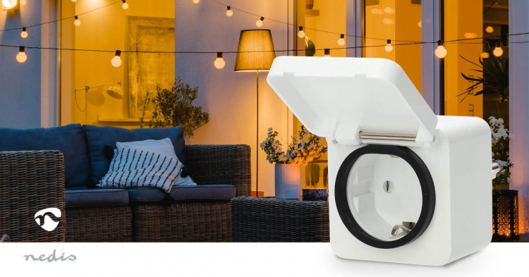 Nedis SmartLife Smart Plug | IP44 | Power meter | 3680 W | Type F (CEE 7/7) | -25 - 55 °C | Android™ / IOS | White | 1 pcs