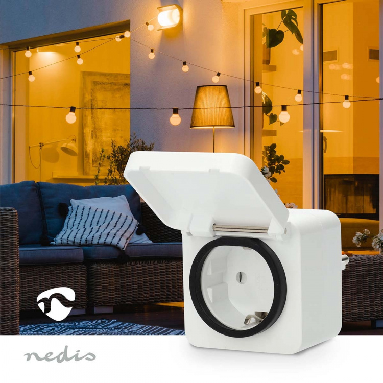 Nedis SmartLife Smart Plug | IP44 | Power meter | 3680 W | Type F (CEE 7/7) | -25 - 55 °C | Android™ / IOS | White | 1 pcs