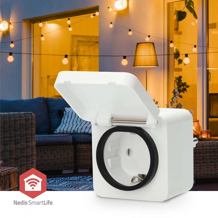 Nedis SmartLife Smart Plug | IP44 | Power meter | 3680 W | Type F (CEE 7/7) | -25 - 55 °C | Android™ / IOS | White | 1 pcs