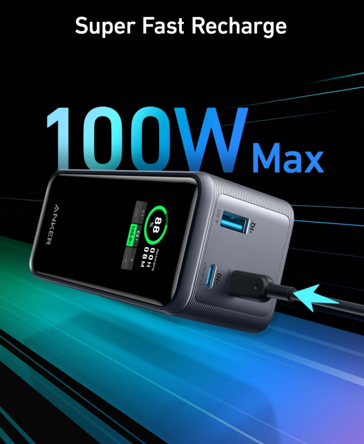 Anker Prime 200W Powerbank, 20000 mAh Anker Prime 200W Powerbank, 20000 mAh