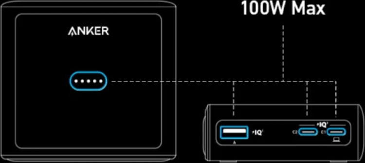 Anker Charging Base 100 W, ladddocka Anker Charging Base 100 W, ladddocka