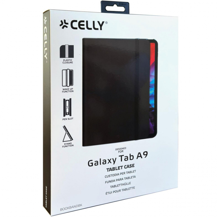 Celly BookBand Booklet Galaxy Tab A9, Svart