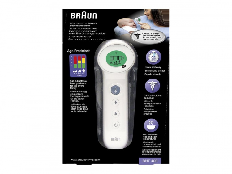 Braun BNT400WE No touch + touch Termometer