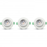 Llitt Ellen Infälld downlight Dim-to-Warm 520lm IP65 3-pack Vit