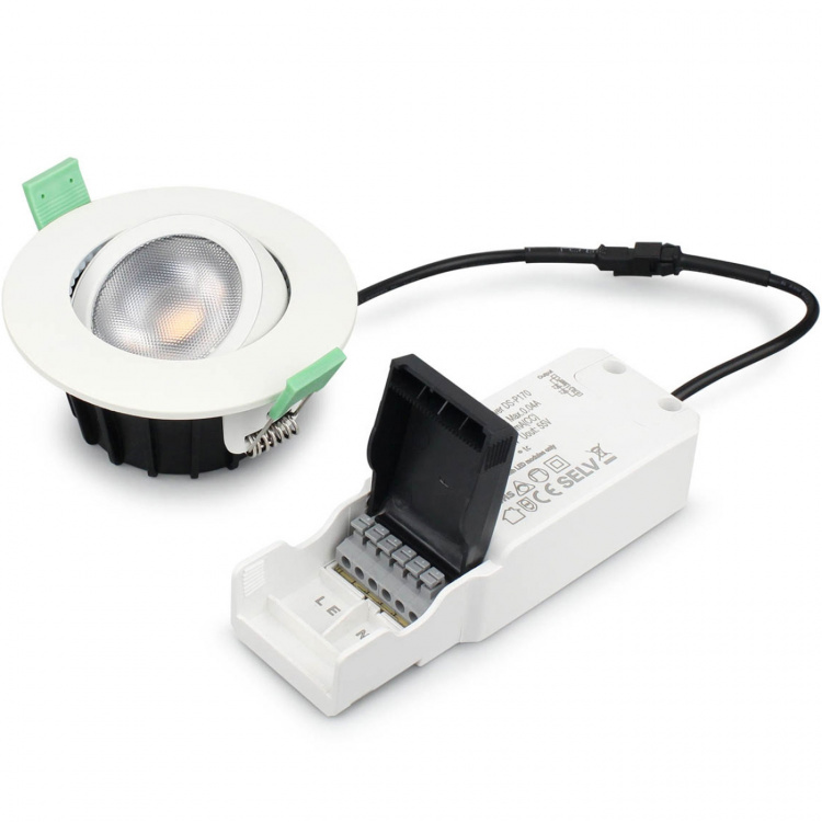 Llitt Ellen Infälld downlight Dim-to-Warm 520lm IP65 3-pack Vit
