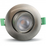 Llitt Ellen Infälld downlight Dim-to-Warm 520lm IP65 3-pack Borstad stål