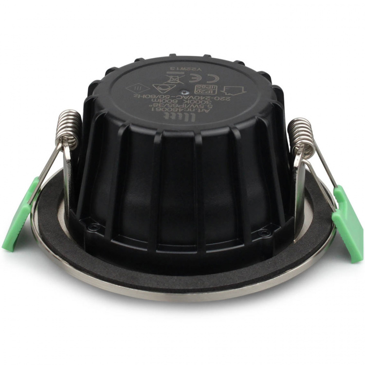 Llitt Lisa Dimbar Infälld downlight 3000K 600lm IP65 3-pack Borstad stål