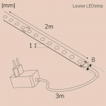 Llitt Louise Ledstrip kit COB-LED DOT IP20 2m 3000K