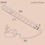 Llitt Louise Ledstrip kit COB-LED DOT IP20 5m 3000K