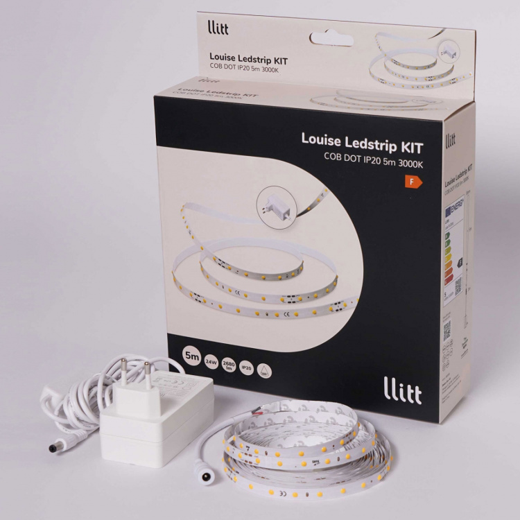 Llitt Louise Ledstrip kit COB-LED DOT IP20 5m 3000K