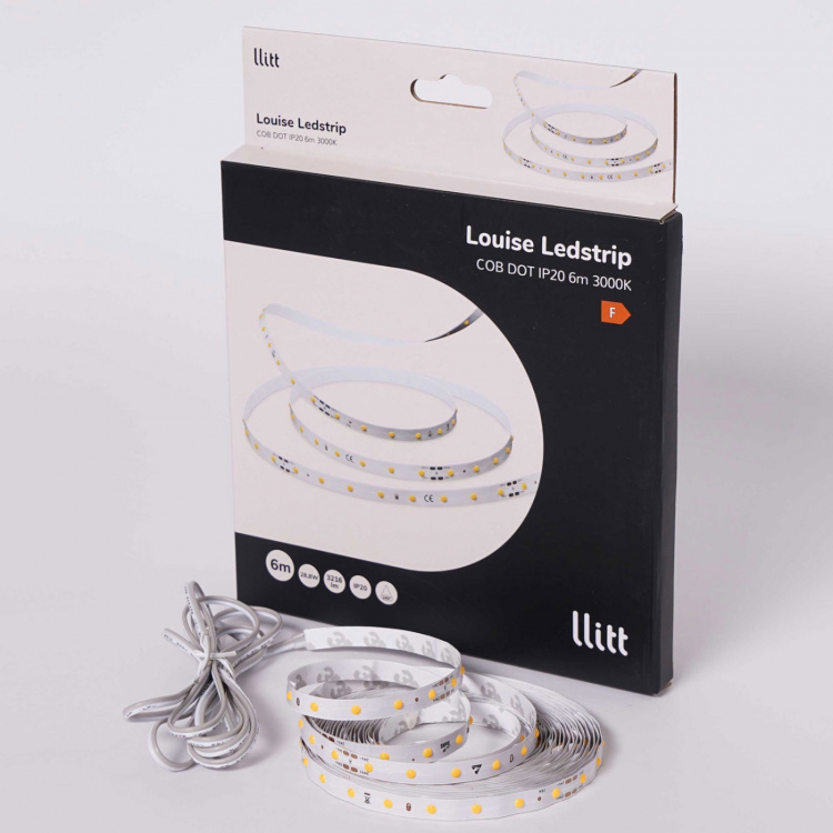 Llitt Louise Ledstrip COB-LED DOT utan trafo IP20 6m 3000K