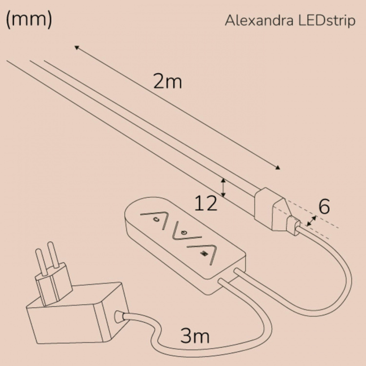 <p><strong>Alexandra LEDstrip KIT RGBIC NEON SMART 2 meters</strong><br /><br />Here you have all the possibilities to control your light in a simple way. With this smart LEDstrip you can get everything from a warm white, cold white, colored, pulsating, r
