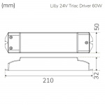 Llitt Lilly Driver Transformator för LED-strip 24V 0-60W IP20