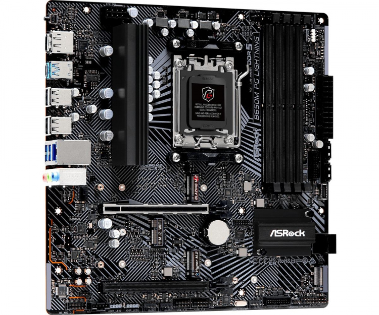 ASRock B650M PG Lightning Motherboard Micro ATX AM5 Socket DDR5 ASRock B650M PG Lightning Motherboard Micro ATX AM5 Socket DDR5