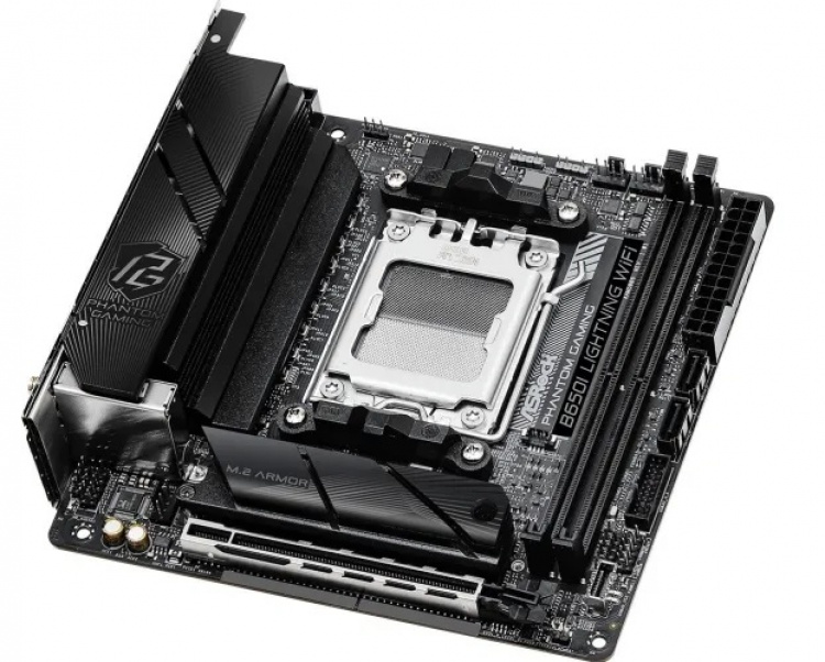 ASRock B650I LIGHTNING WIFI - Moderkort - Socket AM5 - USB 3.2 Gen 1 - inbyggd grafik (CPU krävs) ASRock B650I LIGHTNING WIFI - Moderkort - Socket AM5 - USB 3.2 Gen 1 - inbyggd grafik (CPU krävs)