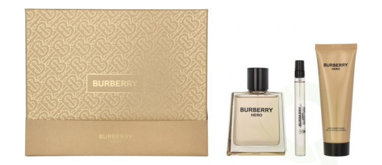 Burberry Hero Giftset 185 ml Edt Spray 100ml/Edt 10ml/Hair & Body Wash 75ml