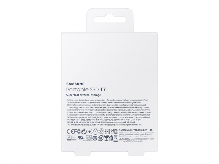 Samsung Portable SSD T7 SSD MU-PC2T0T 2TB USB 3.2 Gen 2 Samsung Portable SSD T7 SSD MU-PC2T0T 2TB USB 3.2 Gen 2