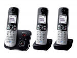 Panasonic KX-TG6823 Trådlös telefon utan nummerpresentation Svart