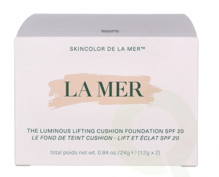 La mer The Luminous Lifting Cushion Foundation SPF20 24 g #12 Neutral Ivory 2x12g