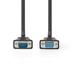 Nedis VGA Cable | VGA Male | VGA Female | Nickel Plated | Maximum resolution: 1280x800 | 2.00 m | Round | ABS | Black | Envelope Nedis VGA Cable | VGA Male | VGA Female | Nickel Plated | Maximum resolution: 1280x800 | 2.00 m | Round | ABS | Black | Envelope