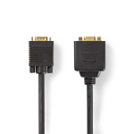 Nedis VGA Cable | VGA Male | 2x VGA Female | Gold Plated | Maximum resolution: 1280x768 | 0.20 m | Round | ABS | Black | Envelope Nedis VGA Cable | VGA Male | 2x VGA Female | Gold Plated | Maximum resolution: 1280x768 | 0.20 m | Round | ABS | Black | Envelope