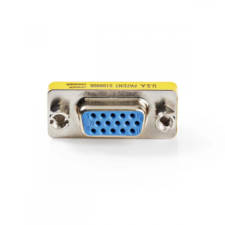 Nedis VGA Adapter | VGA Female | VGA Female | Nickel Plated | Straight | Metal | Metal | Polybag