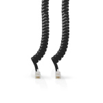 Nedis Telecom Cable | RJ10 Male | RJ10 Male | 2.00 m | Cable design: Coiled | Cable type: RJ10 | Black | Box Nedis Telecom Cable | RJ10 Male | RJ10 Male | 2.00 m | Cable design: Coiled | Cable type: RJ10 | Black | Box