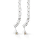 Nedis Telecom Cable | RJ10 Male | RJ10 Male | 2.00 m | Cable design: Coiled | Cable type: RJ10 | White | Box Nedis Telecom Cable | RJ10 Male | RJ10 Male | 2.00 m | Cable design: Coiled | Cable type: RJ10 | White | Box