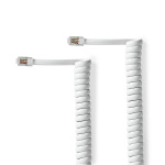 Nedis Telecom Cable | RJ10 Male | RJ10 Male | 2.00 m | Cable design: Coiled | Cable type: RJ10 | White | Box Nedis Telecom Cable | RJ10 Male | RJ10 Male | 2.00 m | Cable design: Coiled | Cable type: RJ10 | White | Box
