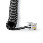 Nedis Telecom Cable | RJ10 Male | RJ10 Male | 5.00 m | Cable design: Coiled | Cable type: RJ10 | Black | Envelope Nedis Telecom Cable | RJ10 Male | RJ10 Male | 5.00 m | Cable design: Coiled | Cable type: RJ10 | Black | Envelope