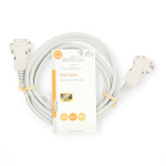 Nedis VGA Cable | VGA Male | VGA Male | Nickel Plated | Maximum resolution: 1024x768 | 2.00 m | Round | ABS | Ivory | Label