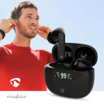 Nedis Fully Wireless Earphones | Bluetooth® | Battery play time: 30 hrs | Touch Control | Charging case | Wireless charging case | Built-in microphone | Voice control support | Black Nedis Fully Wireless Earphones | Bluetooth® | Battery play time: 30 hrs | Touch Control | Charging case | Wireless charging case | Built-in microphone | Voice control support | Black